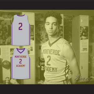 Andrew Nembhard 2 Montverde Academy Eagles Gray Basketball Jersey 1