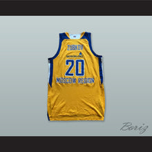 Load image into Gallery viewer, Andrey Zubkov 20 BC Khimki Moscow Russia Yellow Basketball Jersey