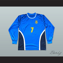 Load image into Gallery viewer, Andriy Shevchenko 7 Ukraine National Team Away Blue Long Sleeve Soccer Jersey