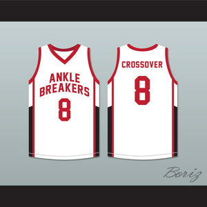 Crossover 8 Ankle Breakers White Basketball Jersey