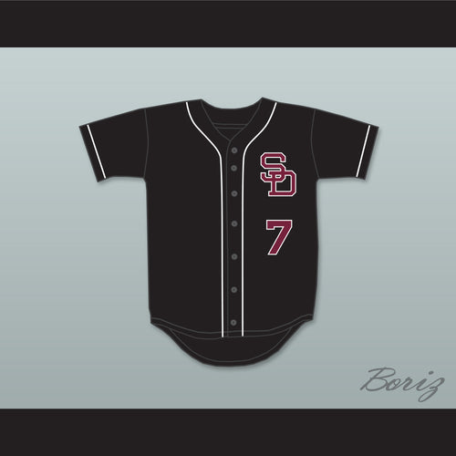 Anthony Rizzo 7 Stoneman Douglas High School Eagles Black Baseball Jersey 2