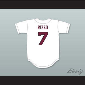 Anthony Rizzo 7 Stoneman Douglas High School Eagles White Baseball Jersey 2