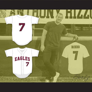 Anthony Rizzo 7 Stoneman Douglas High School Eagles White Baseball Jersey 1