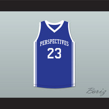Load image into Gallery viewer, Anthony Davis 23 Perspectives Charter School Blue Basketball Jersey