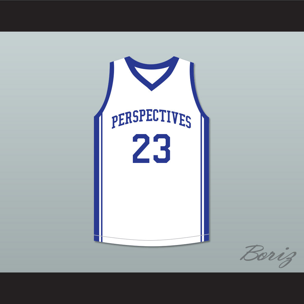 Anthony Davis 23 Perspectives Charter School White Basketball Jersey 2