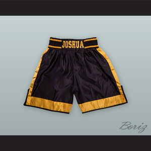 Anthony Joshua Black and Yellow Boxing Shorts