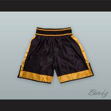 Load image into Gallery viewer, Anthony Joshua Black and Yellow Boxing Shorts
