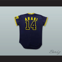 Load image into Gallery viewer, Araki 14 Toki Toparzs GIFU Navy Blue Button Down Baseball Jersey