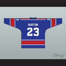 Load image into Gallery viewer, Archie Burton 23 Utica Comets Tie Down Hockey Jersey