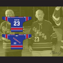 Load image into Gallery viewer, Archie Burton 23 Utica Comets Tie Down Hockey Jersey
