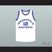 Load image into Gallery viewer, Arnie Risen 12 Indianapolis Kautskys White Basketball Jersey