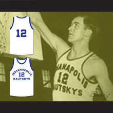 Load image into Gallery viewer, Arnie Risen 12 Indianapolis Kautskys White Basketball Jersey