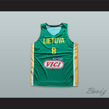 Load image into Gallery viewer, Arnoldas Kulboka 8 Lietuva Lithuania Green Basketball Jersey