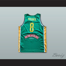 Load image into Gallery viewer, Arnoldas Kulboka 8 Lietuva Lithuania Green Basketball Jersey