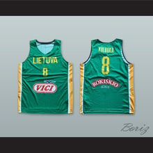 Load image into Gallery viewer, Arnoldas Kulboka 8 Lietuva Lithuania Green Basketball Jersey