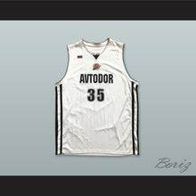 Load image into Gallery viewer, Artem Zabelin 35 BC Avtodor Saratov Russia White Basketball Jersey
