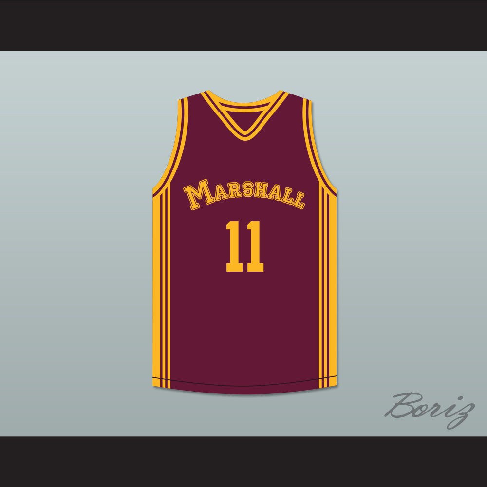 Arthur Agee 11 John Marshall Metropolitan High School Commandos Maroon Basketball Jersey