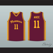 Load image into Gallery viewer, Arthur Agee 11 John Marshall Metropolitan High School Commandos Maroon Basketball Jersey