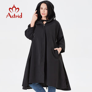 Astrid trench coat Women Hooded Plus Size high quality Windbreaker fashion Gothic Long Loose Suitable for everyone coat 2019 B02