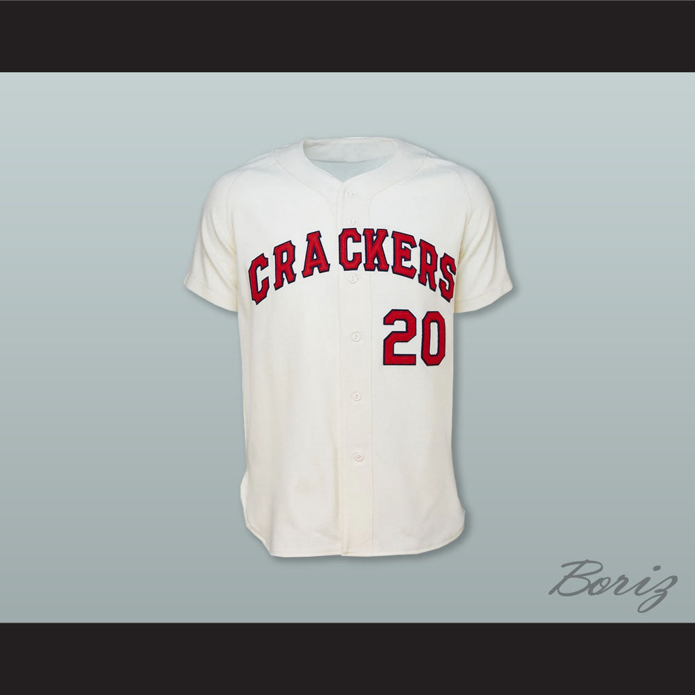 Atlanta Crackers 20 White Button Down Baseball Jersey