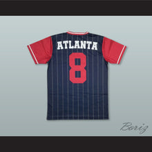 Load image into Gallery viewer, Atlanta Crackers 8 Blue Pinstriped Baseball Jersey