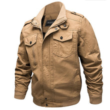 Load image into Gallery viewer, Autumn And Winter Men&#39;s Multi Pocket Military Jacket Pure Cotton Casual Work Jacket Large Loose Cotton Jacket Special Forces Men