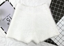 Load image into Gallery viewer, Autumn And Winter Women&#39;s Thick Mohair Fur Shorts High Waist Stretch Knitted Boots Thick Fur Warm Short Trousers