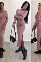 Load image into Gallery viewer, Autumn Knitted Bodycon Maxi Dress Casual Sexy V Neck Long Sleeve Women Elegant Winter Slim Fashion Long Dresses Thin Dress 2020