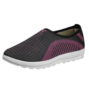 Autumn Vulcanized Shoes Mesh Flat With Loafers Plus Size Cotton Women Flats Casual Walking Stripe Sneakers For Female Туфли#10