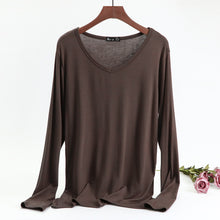 Load image into Gallery viewer, Autumn Women Cotton T Shirt Top Long Sleeve Black White Casual Tee Shirt Femme Female Slim Sexy Tops Plus Size Fashion Clothes