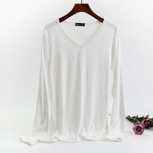 Load image into Gallery viewer, Autumn Women Cotton T Shirt Top Long Sleeve Black White Casual Tee Shirt Femme Female Slim Sexy Tops Plus Size Fashion Clothes