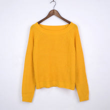 Load image into Gallery viewer, Autumn winter women sweaters and pullovers korean style long sleeve casual crop sweater slim solid knitted jumpers sweater mujer