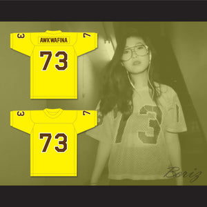 Awkwafina 73 Yellow Football Jersey