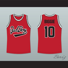 Load image into Gallery viewer, Biggie Smalls 10 Bad Boy Red Basketball Jersey