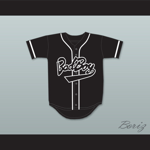 Biggie Smalls 10 Bad Boy Black Baseball Jersey