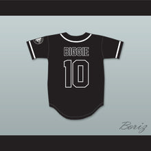 Load image into Gallery viewer, Biggie Smalls 10 Bad Boy Black Baseball Jersey with 20 Years Patch