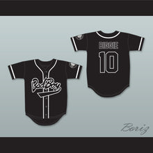 Load image into Gallery viewer, Biggie Smalls 10 Bad Boy Black Baseball Jersey with 20 Years Patch