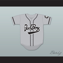 Load image into Gallery viewer, Biggie Smalls 10 Bad Boy Gray Baseball Jersey with 20 Years Patch