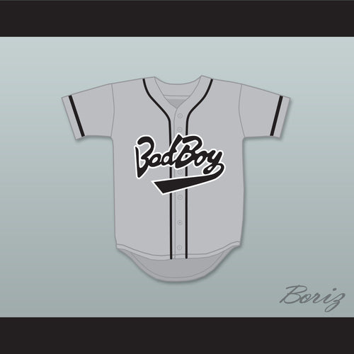 Biggie Smalls 10 Bad Boy Gray Baseball Jersey