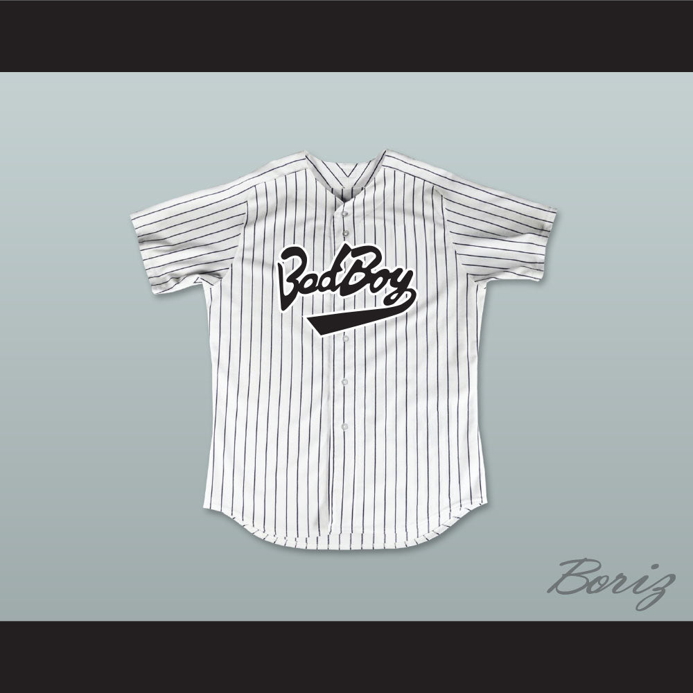 Biggie Smalls 10 Bad Boy Pinstriped Baseball Jersey