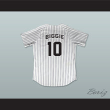 Load image into Gallery viewer, Biggie Smalls 10 Bad Boy Pinstriped Baseball Jersey