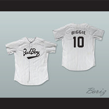 Load image into Gallery viewer, Biggie Smalls 10 Bad Boy Pinstriped Baseball Jersey