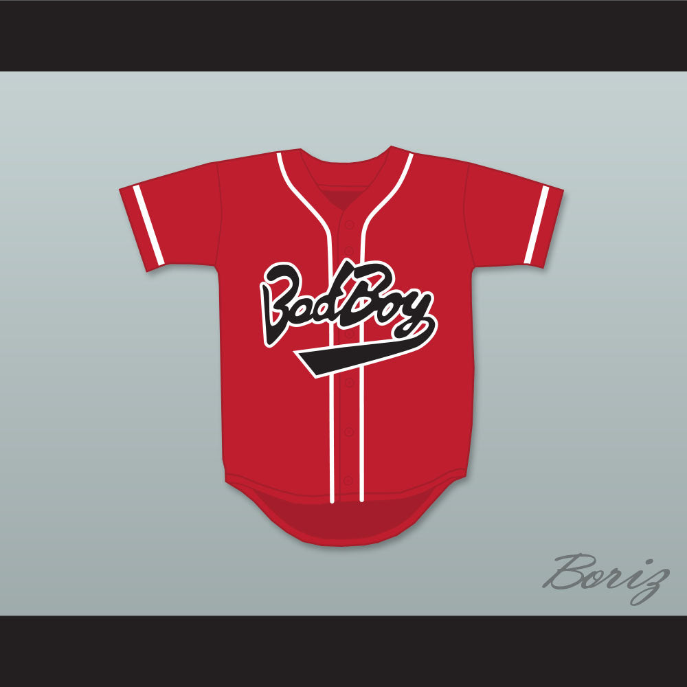 Biggie Smalls 10 Bad Boy Red Baseball Jersey