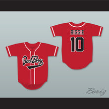 Load image into Gallery viewer, Biggie Smalls 10 Bad Boy Red Baseball Jersey