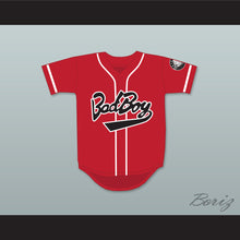 Load image into Gallery viewer, Biggie Smalls 10 Bad Boy Red Baseball Jersey with 20 Years Patch