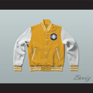 Bad Boy Entertainment Yellow Varsity Letterman Jacket-Style Sweatshirt