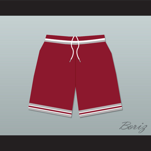 Saved By The Bell Bayside Tigers High School Maroon Basketball Shorts