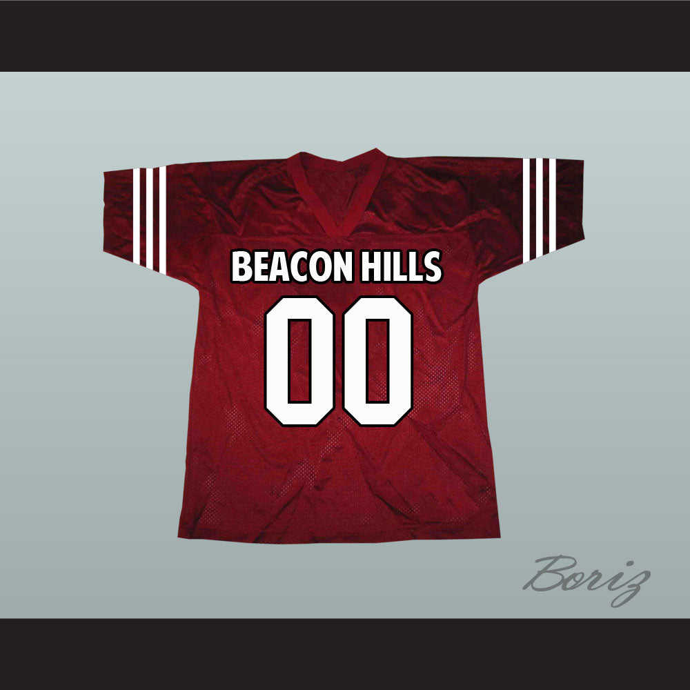 Derek Hale 00 Beacon Hills Cyclones Maroon Lacrosse Jersey Teen Wolf