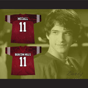 Scott McCall 11 Beacon Hills Cyclones Maroon Lacrosse Jersey Teen Wolf