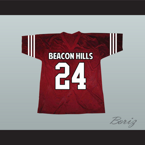 Stiles Stilinski 24 Beacon Hills Cyclones Maroon Lacrosse Jersey Teen Wolf